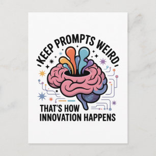 Postal Diseño de cerebro de innovación de inteligencia ar