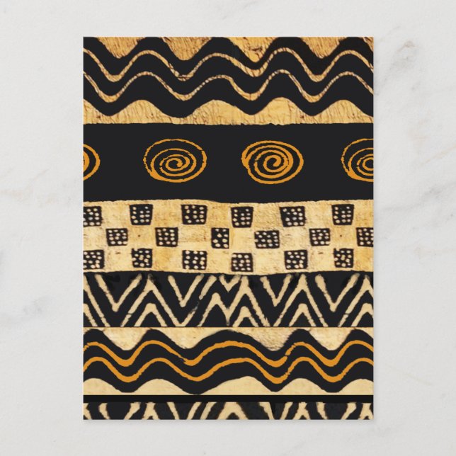 Postal Diseño de chamanes tribales africanos (Anverso)