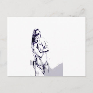 Postal Diseño de chica funky