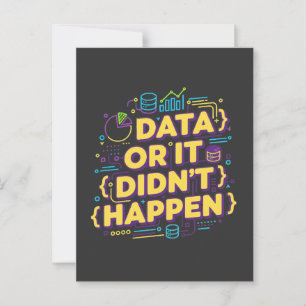 Postal Diseño de ciencia de datos: datos o no ocurrió