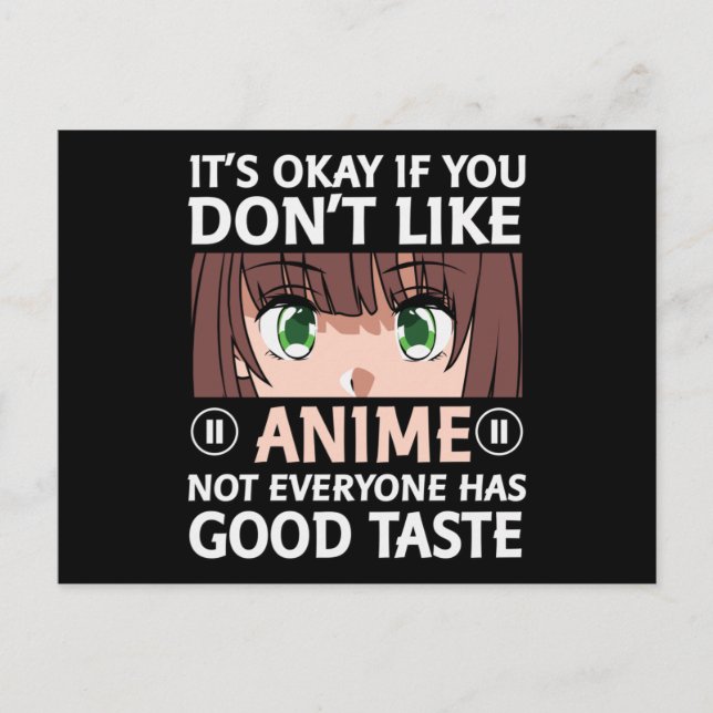 Postal Diseño de citas animadas |Anime Good Taste (Anverso)