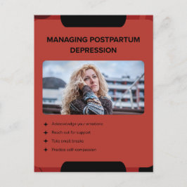 Postal Diseño de Conciencia sobre la Depresión Postparto