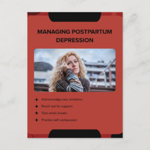 Postal Diseño de Conciencia sobre la Depresión Postparto