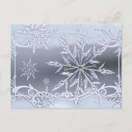 Postal Diseño de copo de nieve absolutamente impresionant