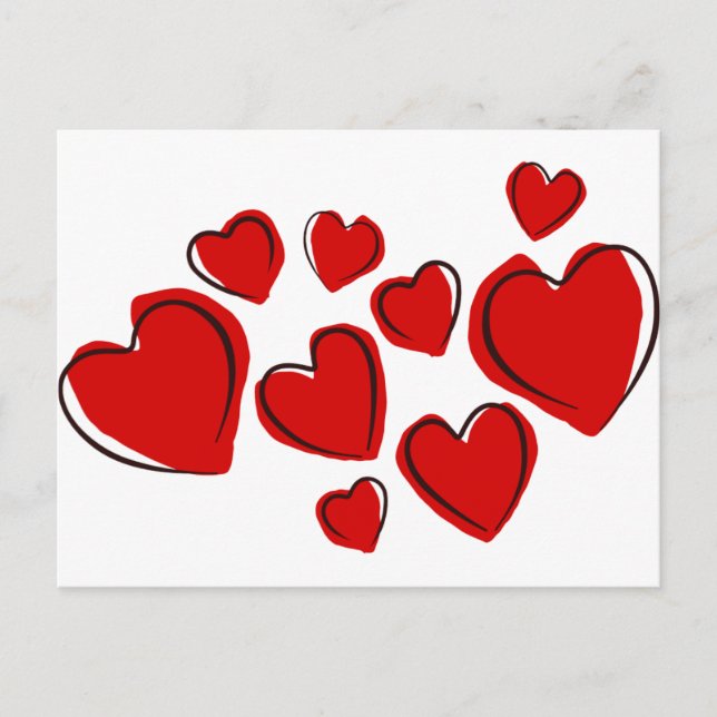 Postal Diseño de corazón (Anverso)