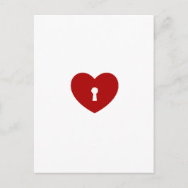 Postal Diseño de corazón encerrado imprimir diversión ver