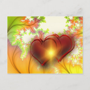 Postal Diseño de corazón moderno y chic Accesorios con pa