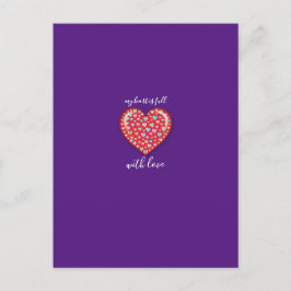 Postal Diseño de corazón simple editable elegante