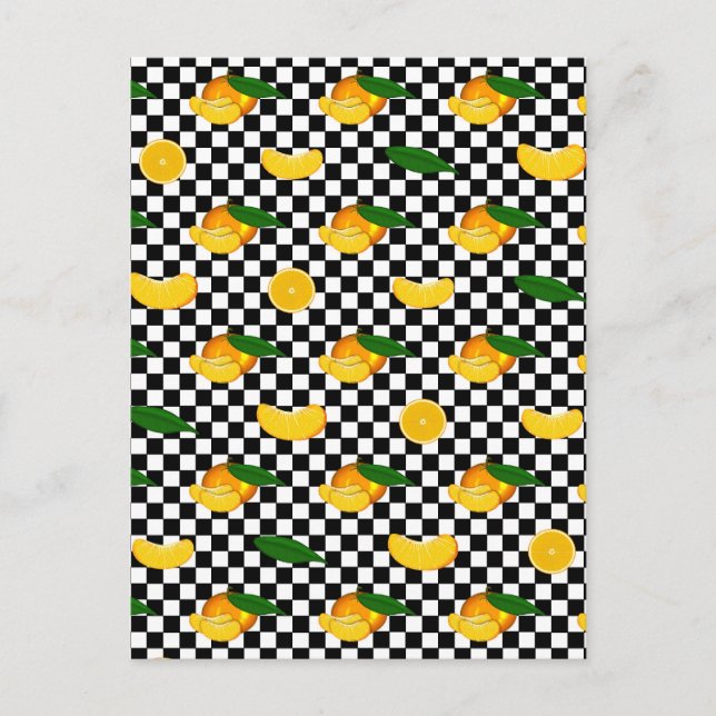 POSTAL DISEÑO DE CUADROS TANGERINA (Anverso)