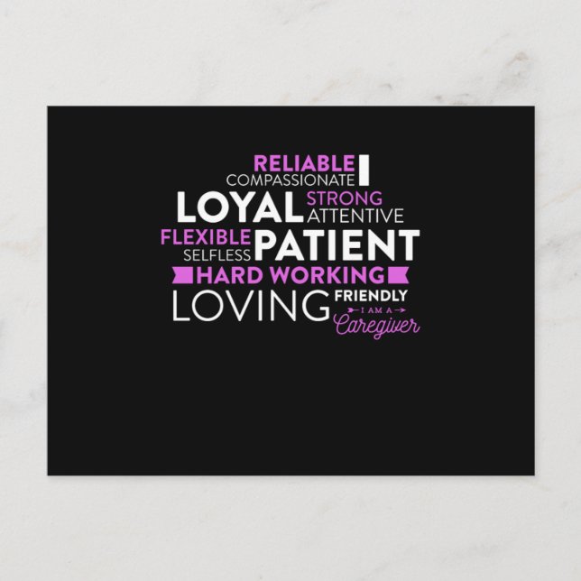 Postal Diseño de cuidadores Soy Cuidador (Anverso)