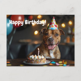 Postal Diseño de cumpleaños de Staffordshire bull terrier
