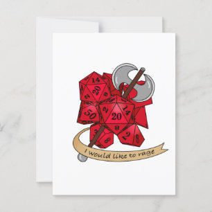 Postal Diseño de dados bárbaros