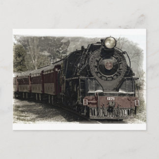 Postal Diseño de decoración de trenes de época