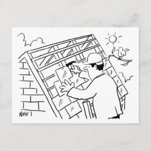 Postal Diseño de dibujos animados de servicios de cubiert