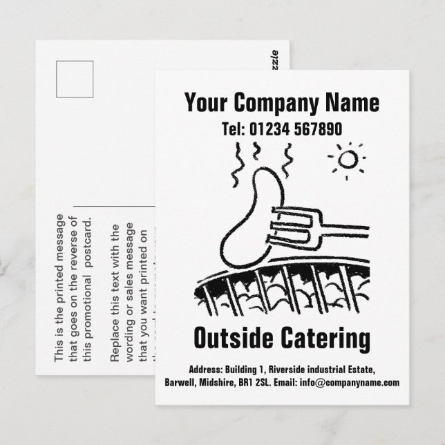 Postal Diseño de dibujos animados para personalizar servi (Anverso / Reverso)