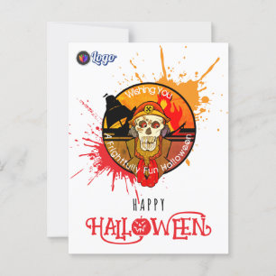 Postal Diseño de disfraces de terror de Halloween para so