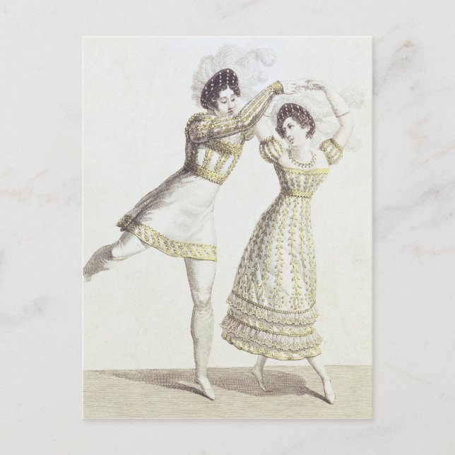 Postal Diseño de disfraces para un ballet (Anverso)