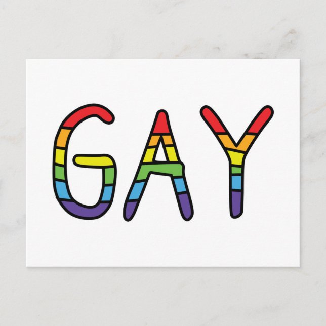Postal Diseño de Doodle Gay (Anverso)