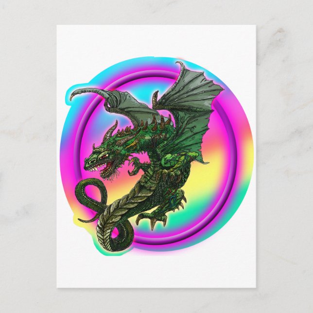 Postal Diseño de dragón (Anverso)