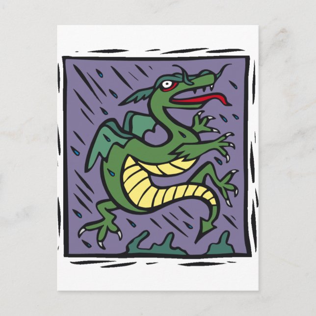 Postal Diseño de dragón 47 (Anverso)