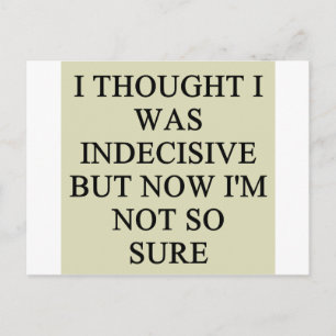 Postal diseño de duda de indecisión