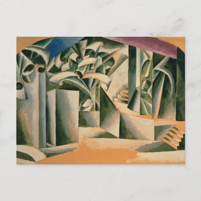 Postal Diseño de escenario para la obra de William Shakes (Anverso)