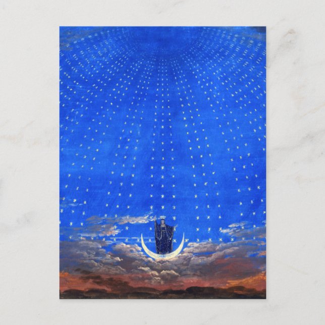 Postal Diseño de escenario para la ópera Magic Flute de M (Anverso)