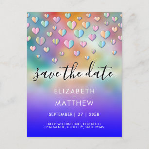 Postal Diseño de Especkles de Corazón Colorido