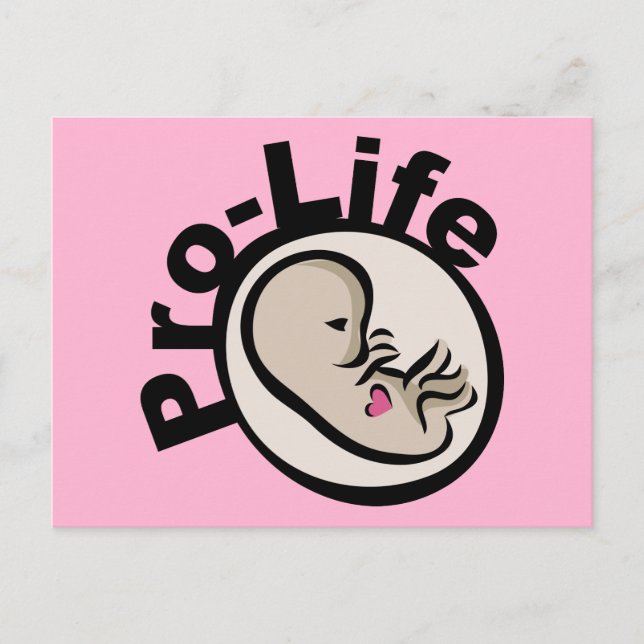 Postal Diseño de Feto Pro-Life (Anverso)