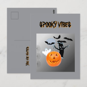 Postal Diseño de Fiesta de Halloween de Vibraciones Espel