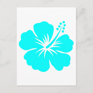 Postal Diseño de flores de quia hibiscus