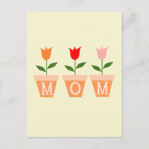Postal Diseño de flores para mamá