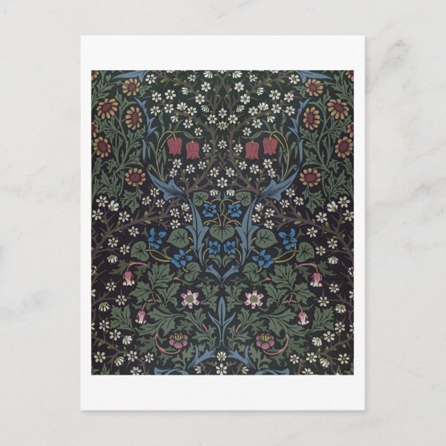 Postal Diseño de fondo de pantalla "Blackthorn", 1892 (Anverso)