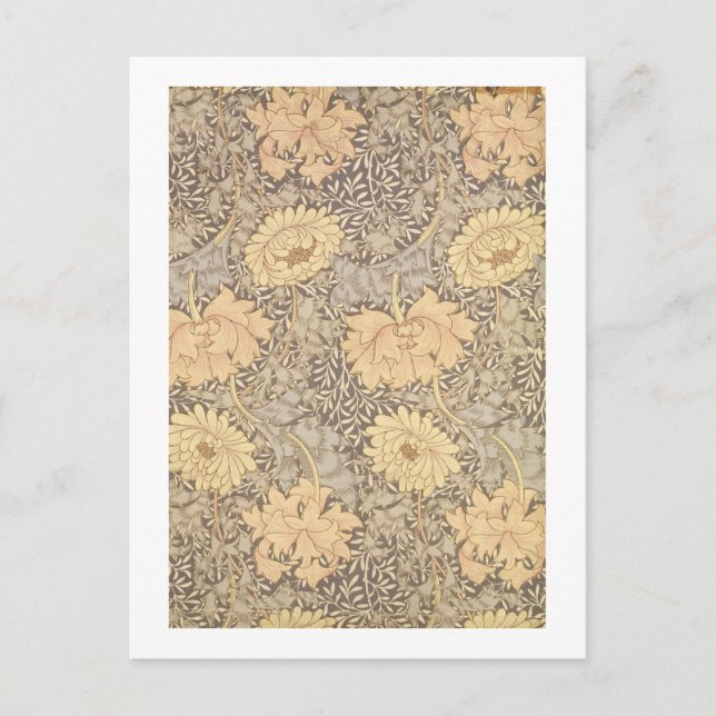 Postal Diseño de fondo de pantalla de "crisantemo", 1876 (Anverso)