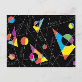 Postal Diseño de formas coloridas abstractas y modernas |