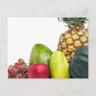 Postal Diseño de frutas y verduras frescas