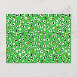 Postal Diseño de fútbol con Camisetas blancos