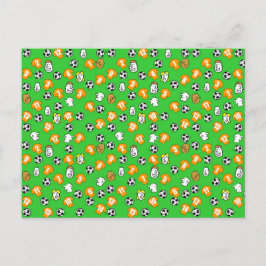 Postal Diseño de fútbol con Camisetas de oro