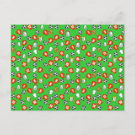 Postal Diseño de fútbol con Camisetas rojos