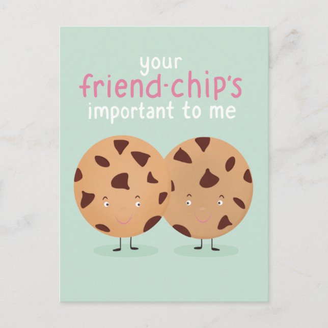 Postal Diseño de galletas Cute Friend-Chip (Anverso)