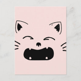 Postal Diseño de gato lindo | Obra de arte felina adorabl