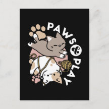 Diseño de gatos lindos y juguetones – Arte diverti
