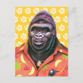 Postal Diseño de gorila vanidoso en postal.