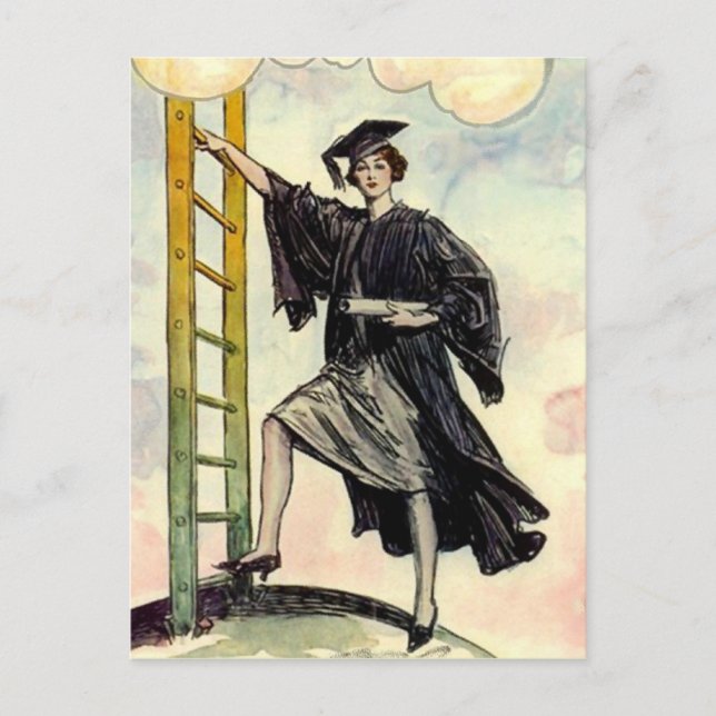 Postal Diseño de Graduación con Éxito Postcard para Invit (Anverso)