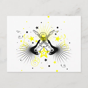 Postal Diseño de guitarra