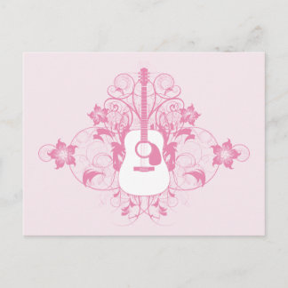 Postal Diseño de guitarra