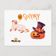 Diseño de Halloween con fantasía de perro y calaba