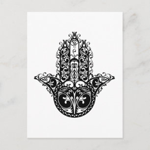 Postal Diseño de Hamsa decorativa