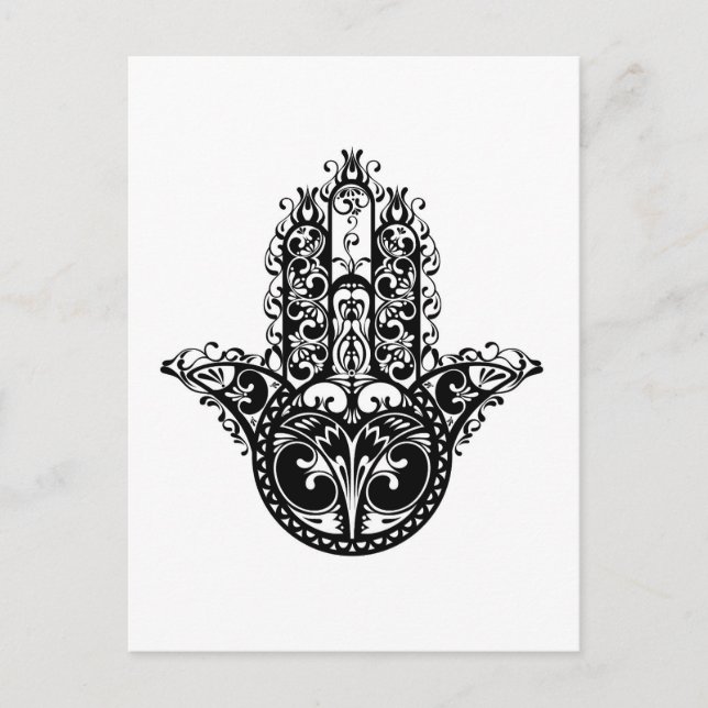 Postal Diseño de Hamsa decorativa (Anverso)