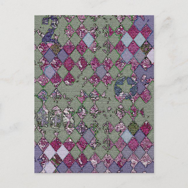 Postal Diseño de Harlequin (Anverso)